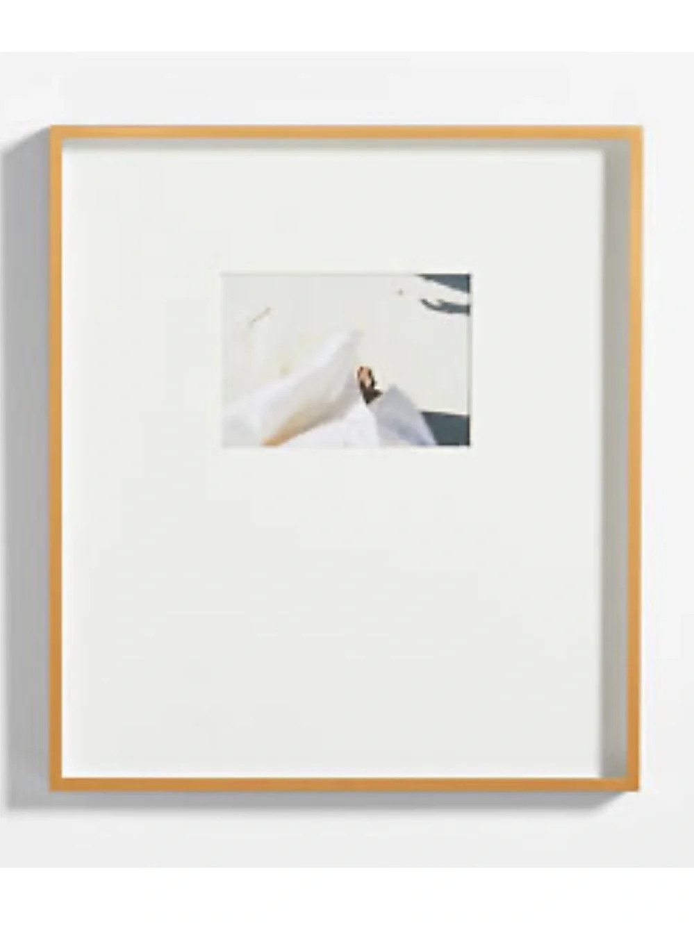 Crate & Barrel Brushed Brass Metal Picture Frame
